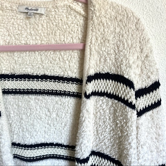 Madewell / Striped Bouclé Cardigan Sweater - Picture 6 of 8
